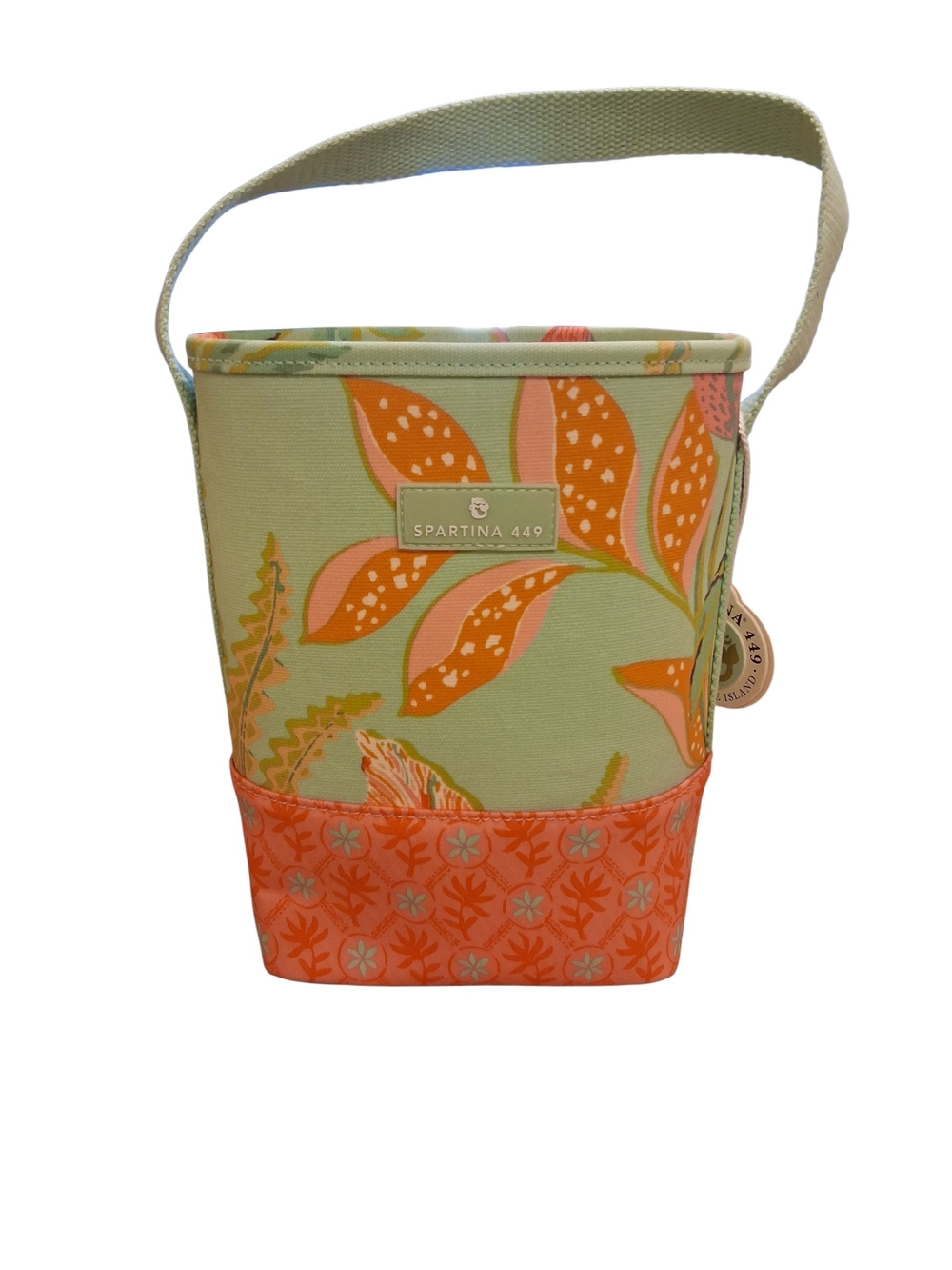 Spartina 449 Coral & Mint Floral Bucket Bag